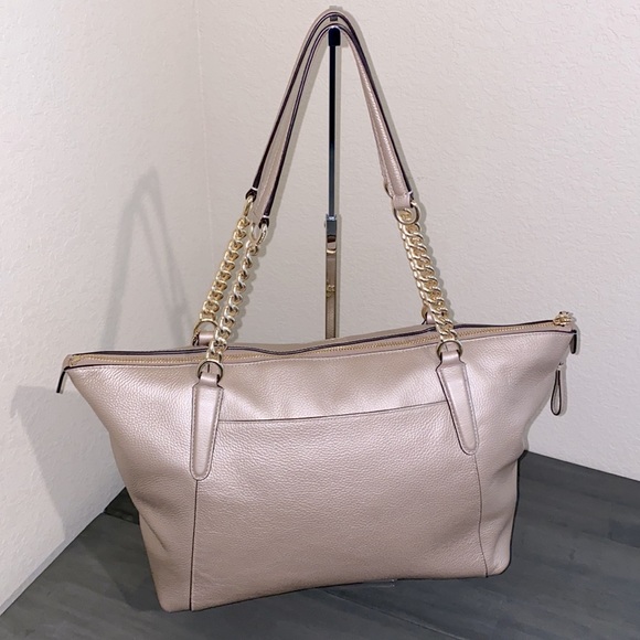 Coach Ava Chain Leather Tote - Picture 5 of 9